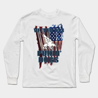 143 Dog Distressed Flag Long Sleeve T-Shirt